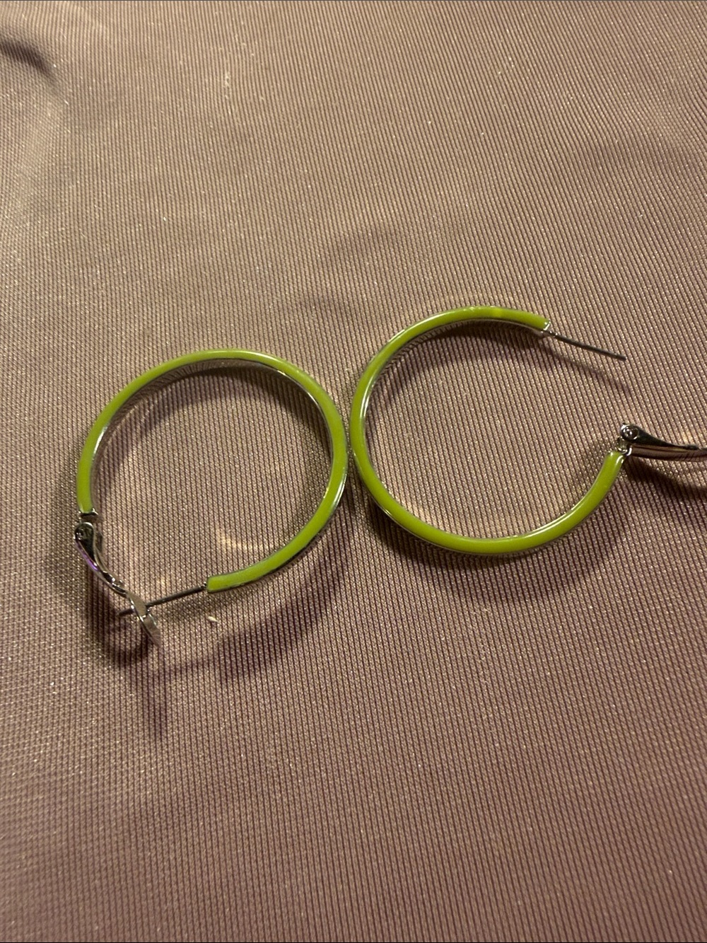 Neon Lime Hoop Earrings for Women - Vibrant Green Hoops
